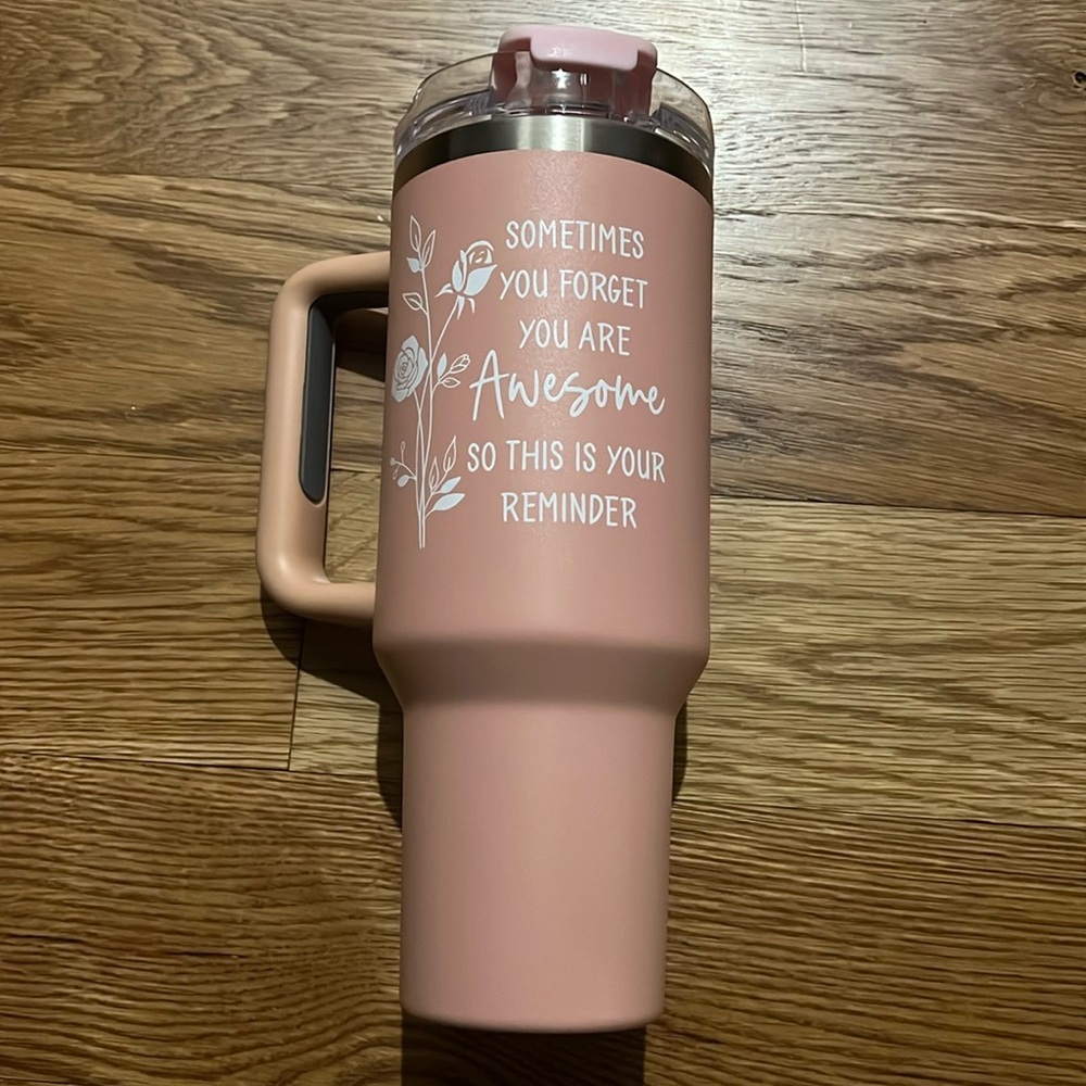 40 oz tumbler cup with straw